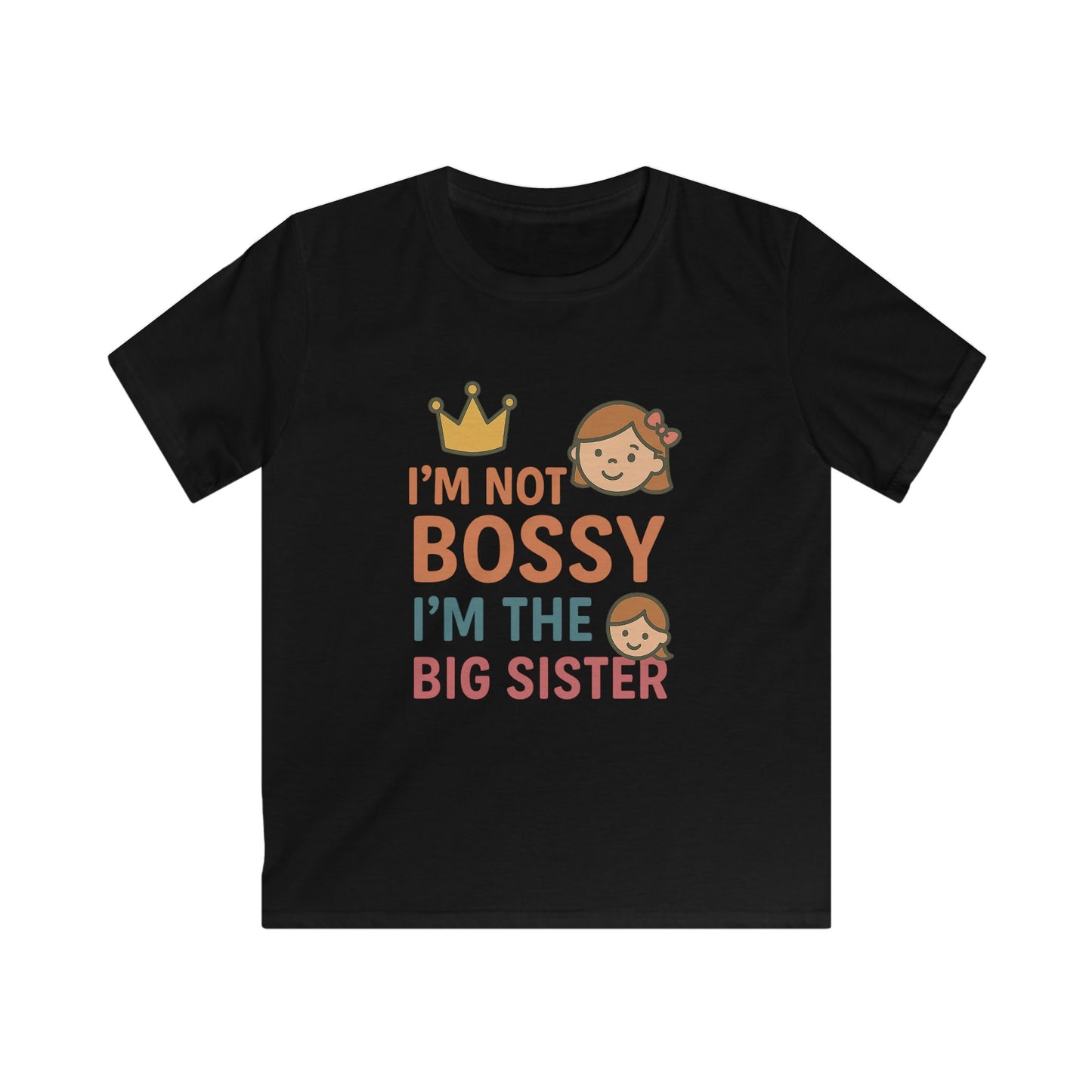 Big Sister Softstyle Tee, Cute Kids Shirt, Sister Gift, Birthday Shirt, Family Love Tee, Toddler Casual Wear