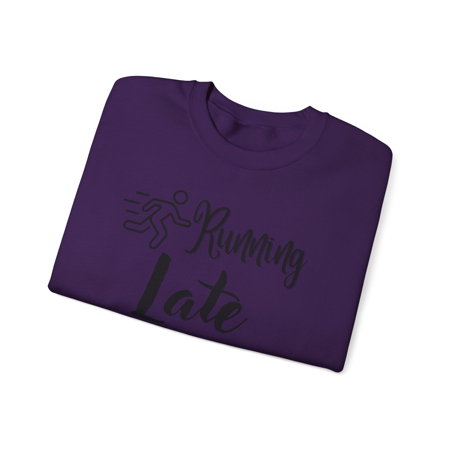 Running Late Is My Cardio Unisex Crewneck Sweatshirt - Cozy Activewear for Fitness Enthusiasts