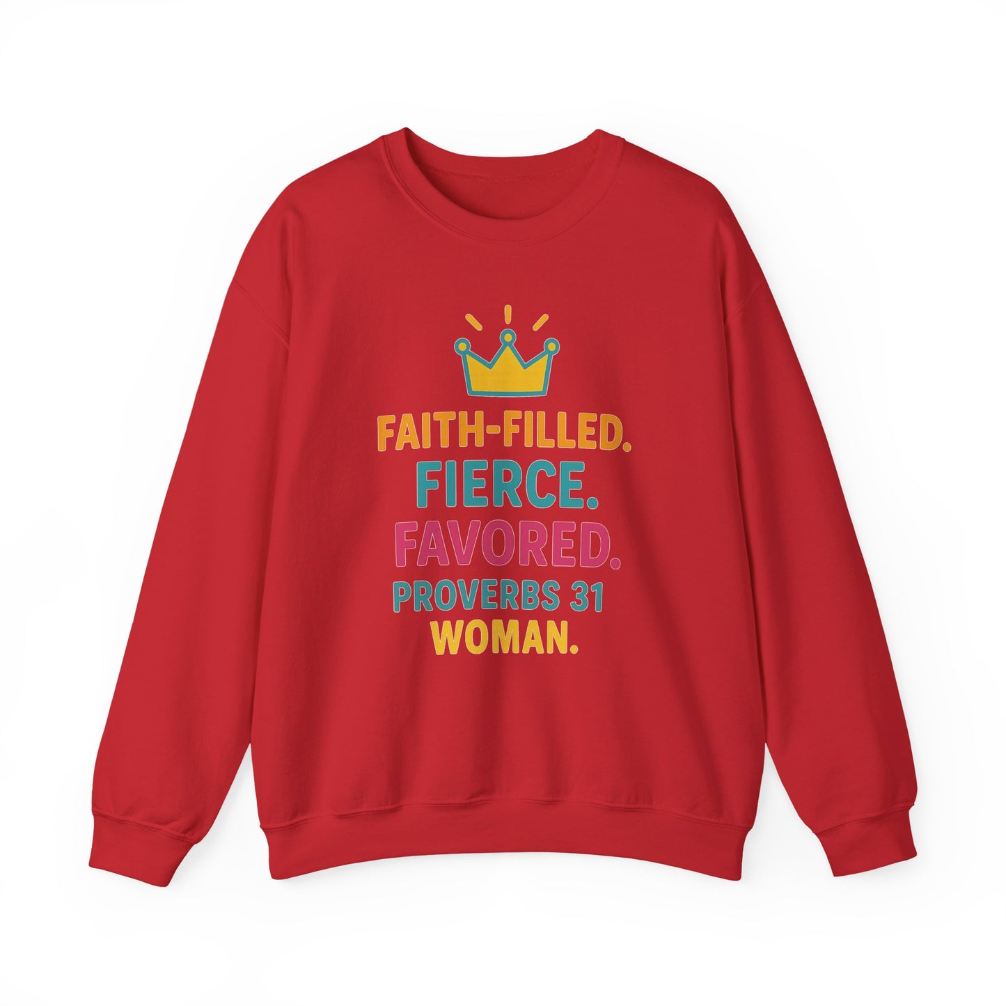 Faith-Filled Proverbs 31 Woman Sweatshirt, Inspirational Crewneck, Motivational Apparel, Christian Gift, Faith-Based Clothing