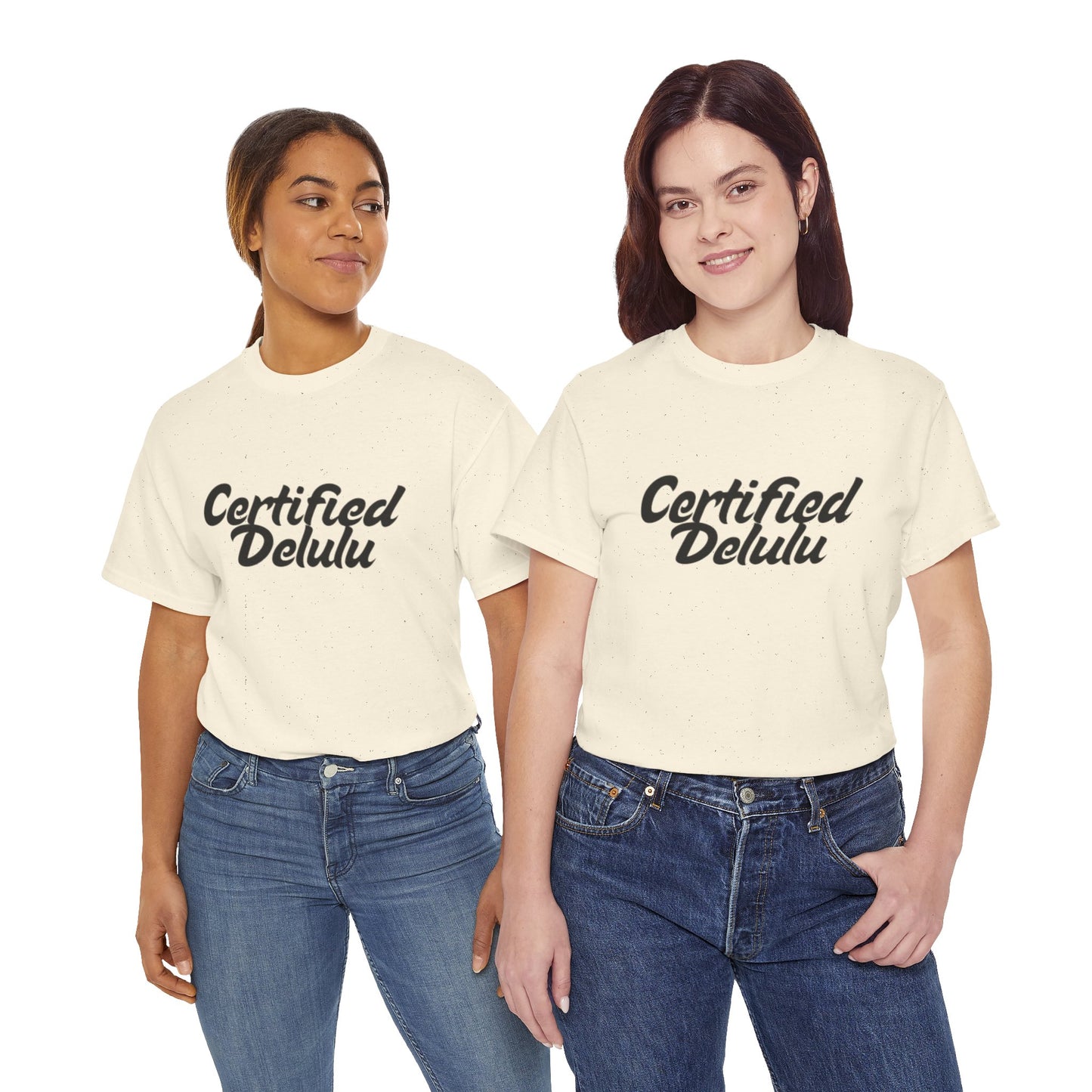 Certified Delulu Unisex Heavy Cotton Tee - Casual Shirt for Trendsetters