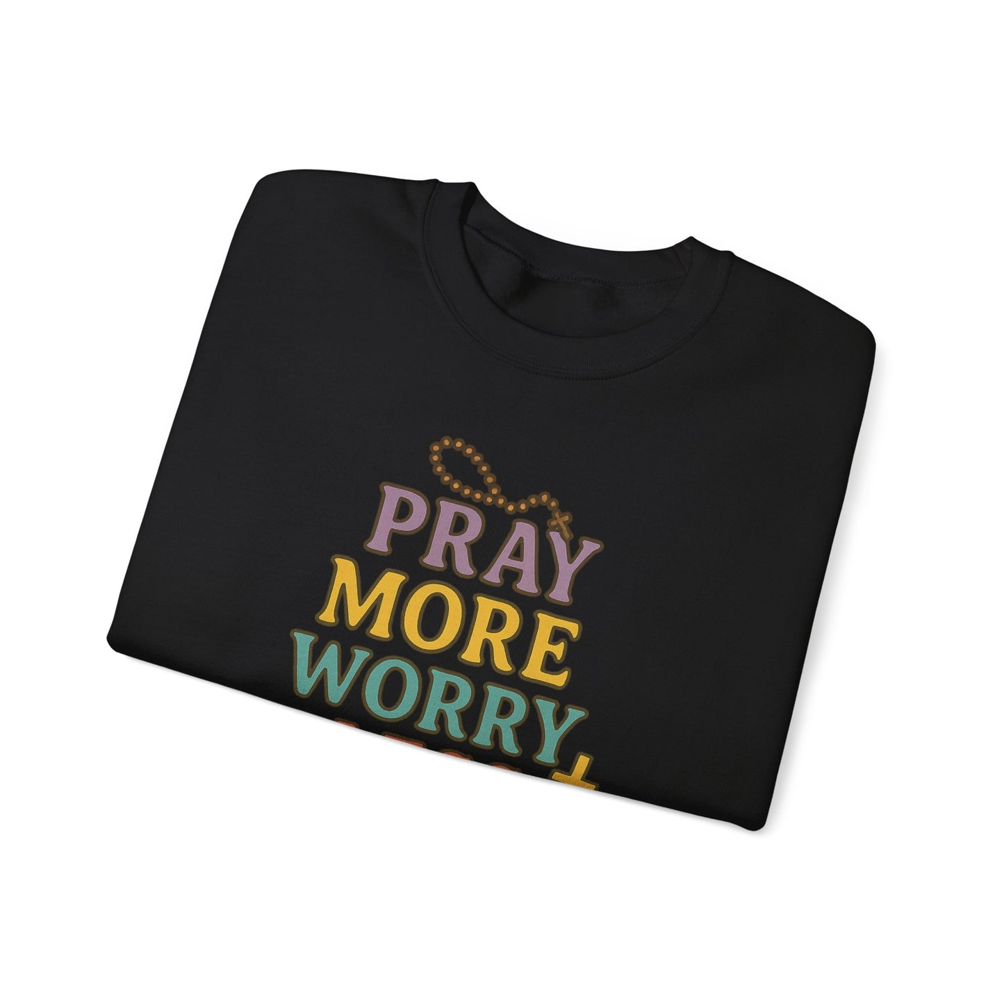 Faith-Inspired Crewneck Sweatshirt - Pray More Worry Less, Cozy Gift for Family, Religious Apparel, Inspirational Sweatshirt, Perfect [...]