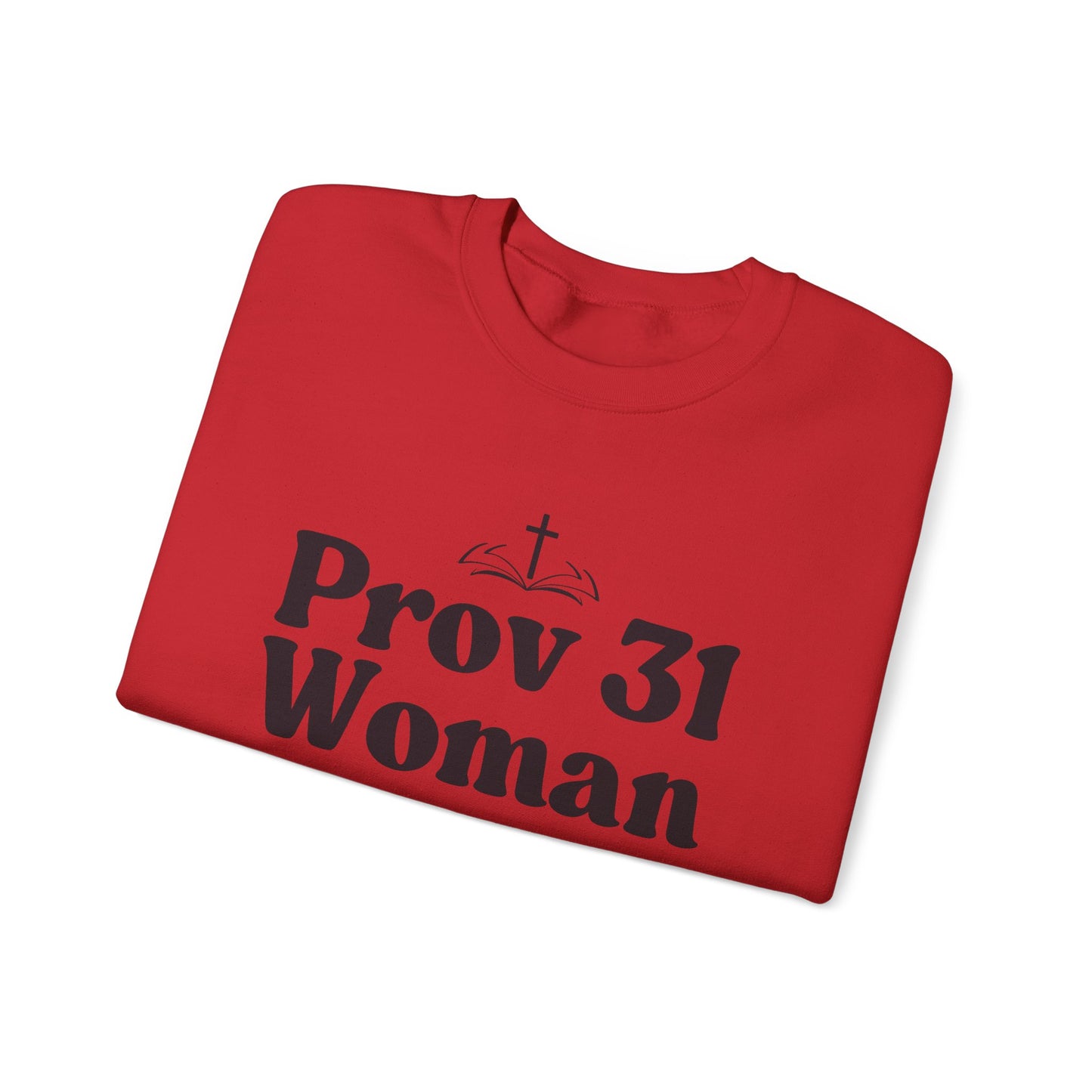 Faith-Inspired Unisex Crewneck Sweatshirt, Prov 31 Woman Gift, Cozy Apparel, Christian Fashion, Spirituality, Everyday Wear