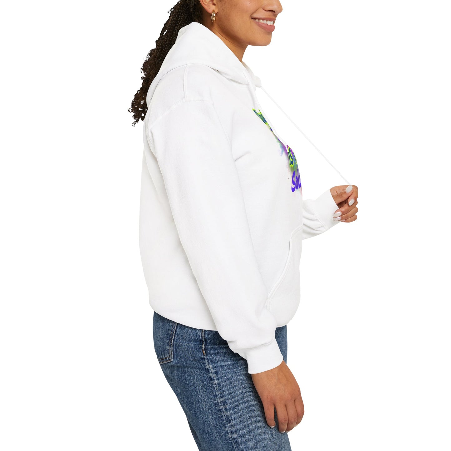 Colorful Unisex Hooded Sweatshirt - Staying Delulu IS THE Solulu