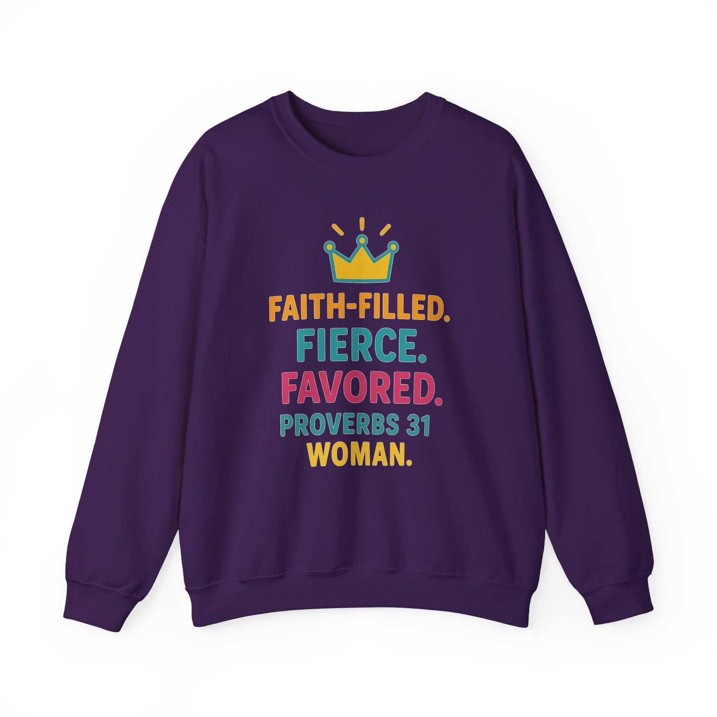Faith-Filled Proverbs 31 Woman Sweatshirt, Inspirational Crewneck, Motivational Apparel, Christian Gift, Faith-Based Clothing