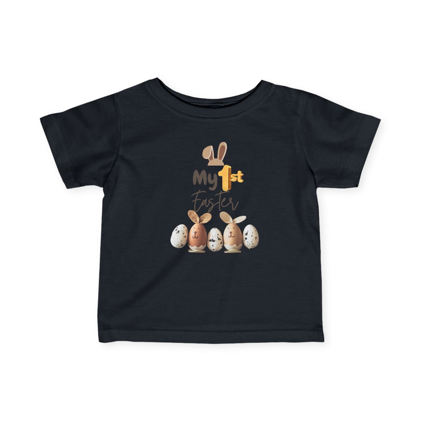 My 1st Easter Infant Fine Jersey Tee - Cute Bunny & Egg Design