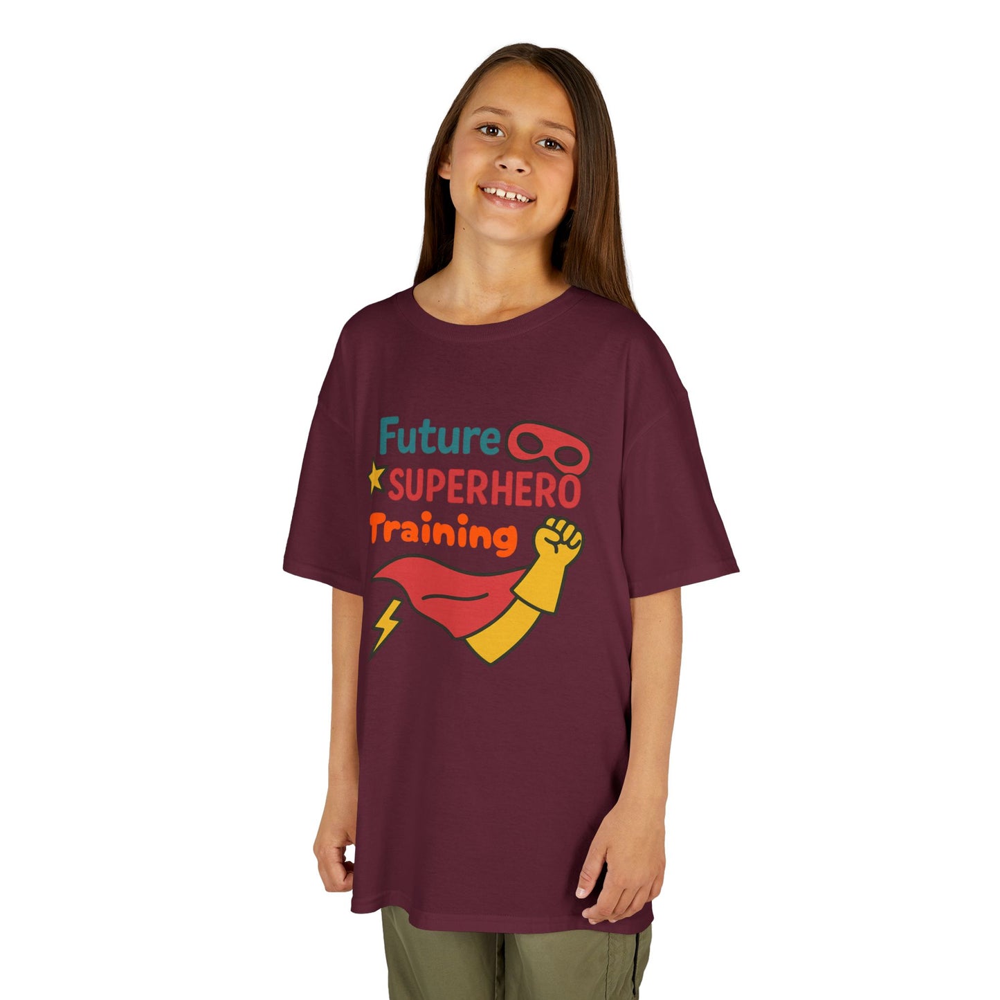 Future Superhero Kids Tee, Youth Graphic T-Shirt, Training Shirt for Kids, Fun Birthday Gift, Playful Party Outfit