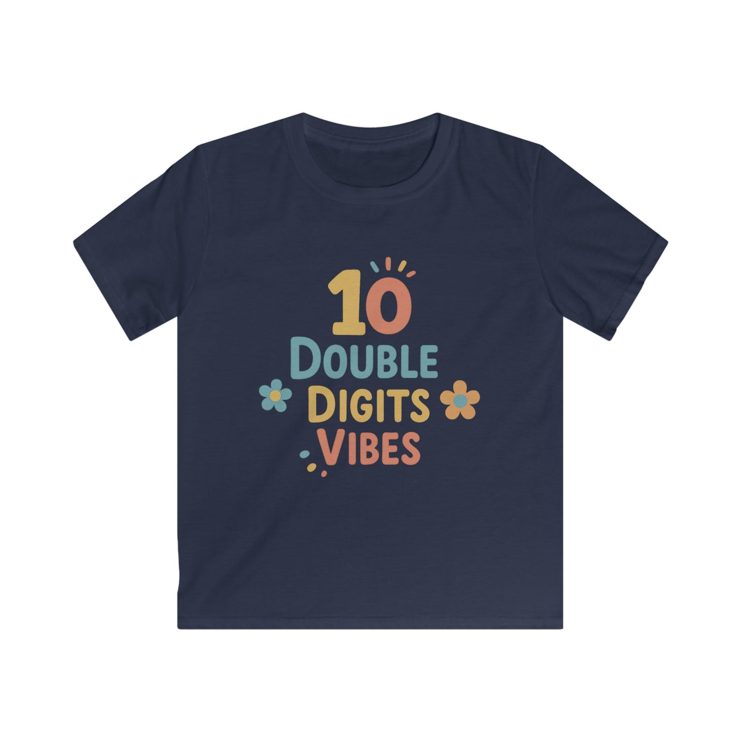 Celebration Tee for Kids - 10 Double Digits Vibes, Birthday Shirt, Youth Apparel, Playful Gift, Fun Children's Fashion