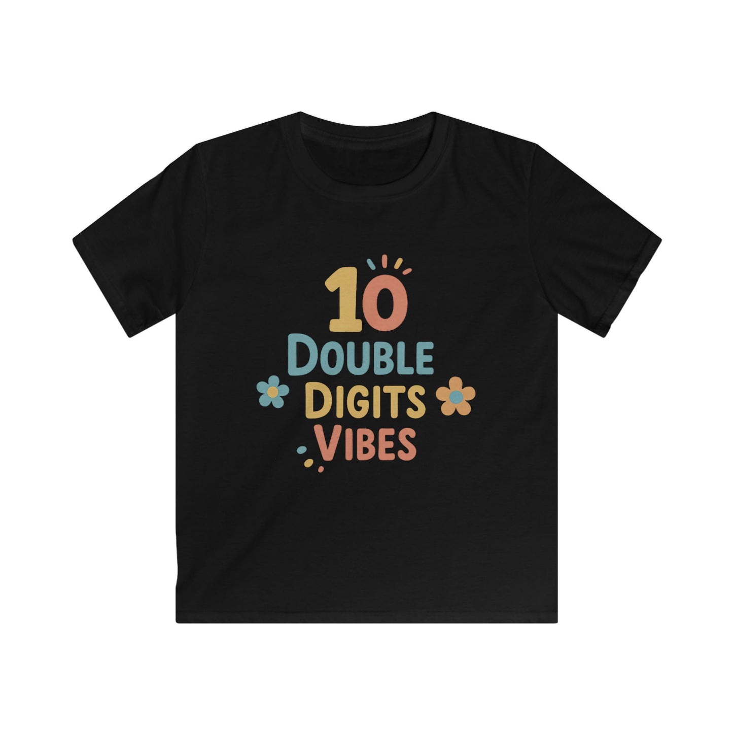 Celebration Tee for Kids - 10 Double Digits Vibes, Birthday Shirt, Youth Apparel, Playful Gift, Fun Children's Fashion