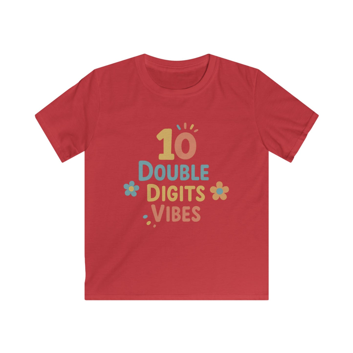 Celebration Tee for Kids - 10 Double Digits Vibes, Birthday Shirt, Youth Apparel, Playful Gift, Fun Children's Fashion