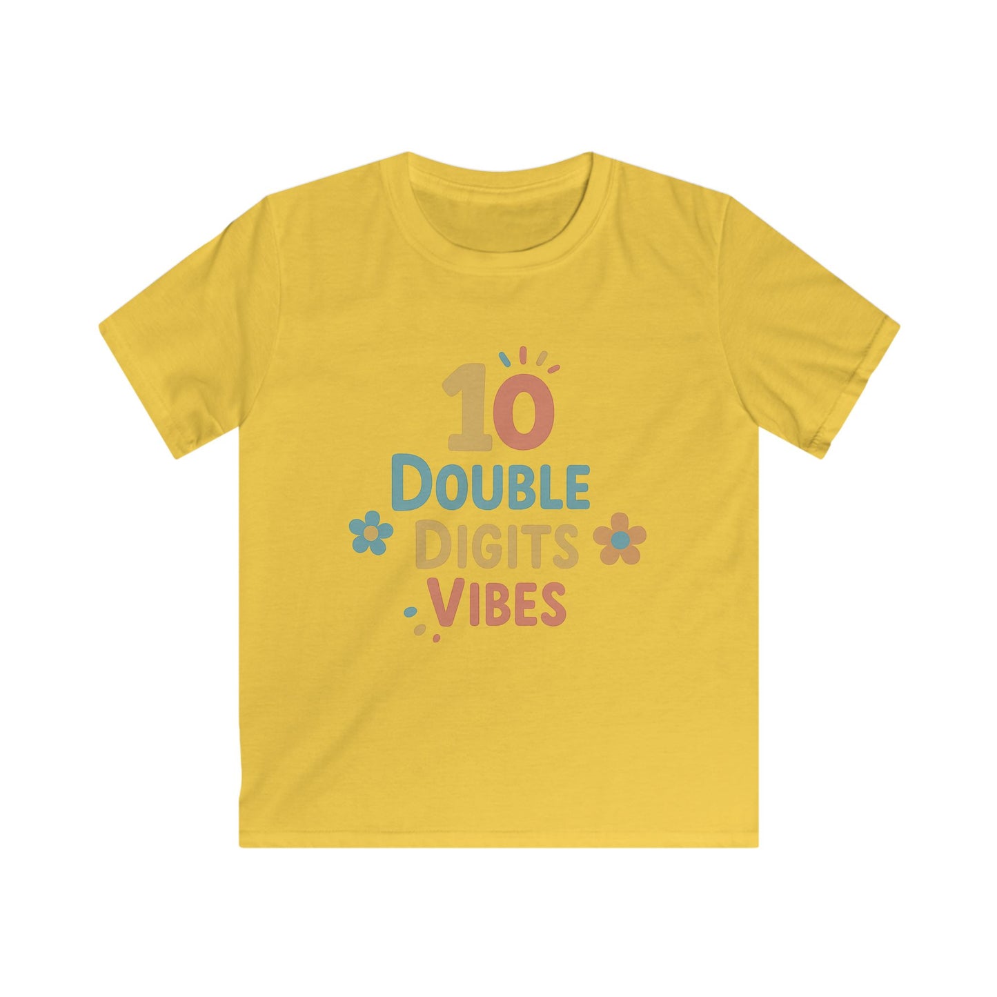 Celebration Tee for Kids - 10 Double Digits Vibes, Birthday Shirt, Youth Apparel, Playful Gift, Fun Children's Fashion