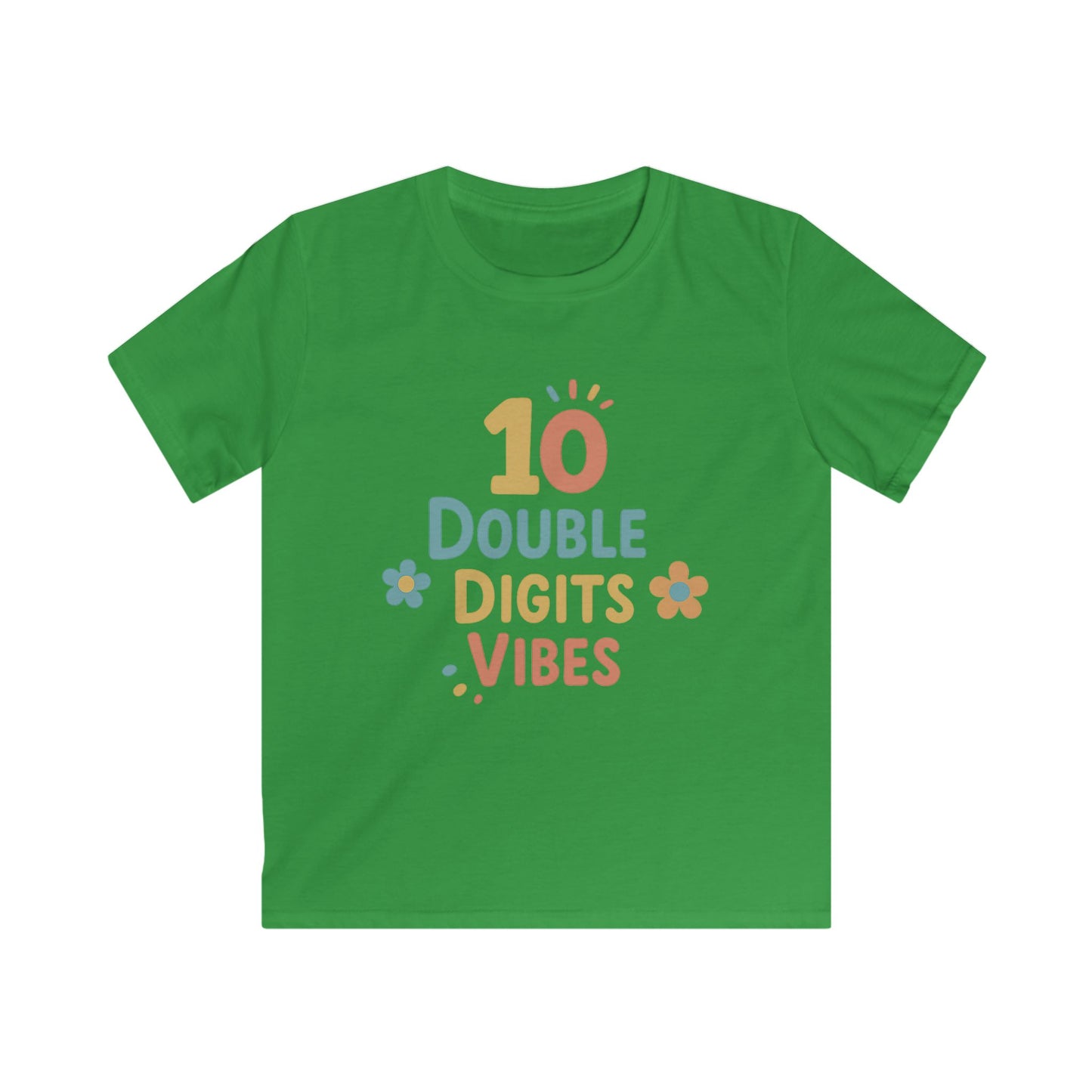 Celebration Tee for Kids - 10 Double Digits Vibes, Birthday Shirt, Youth Apparel, Playful Gift, Fun Children's Fashion