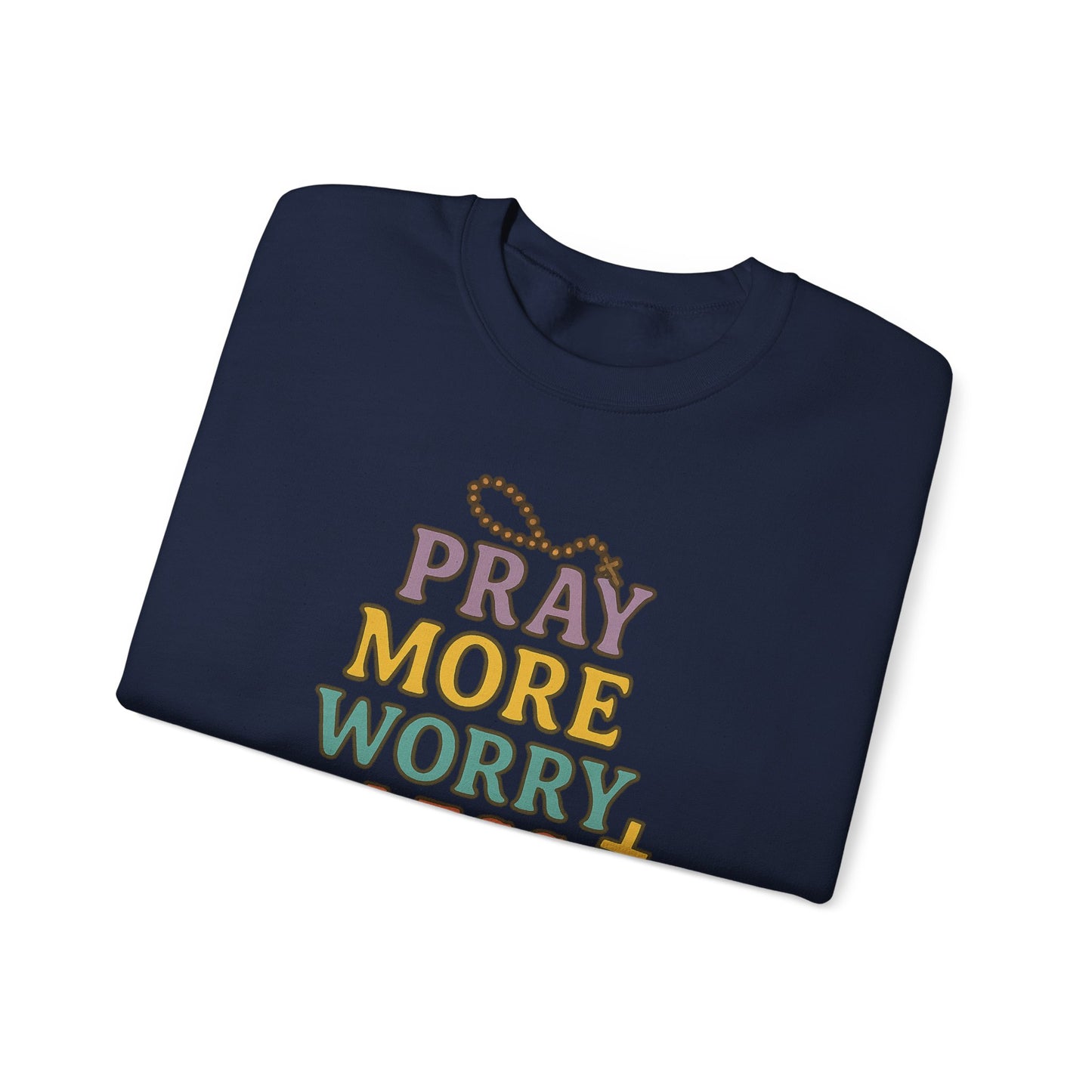 Faith-Inspired Crewneck Sweatshirt - Pray More Worry Less, Cozy Gift for Family, Religious Apparel, Inspirational Sweatshirt, Perfect [...]
