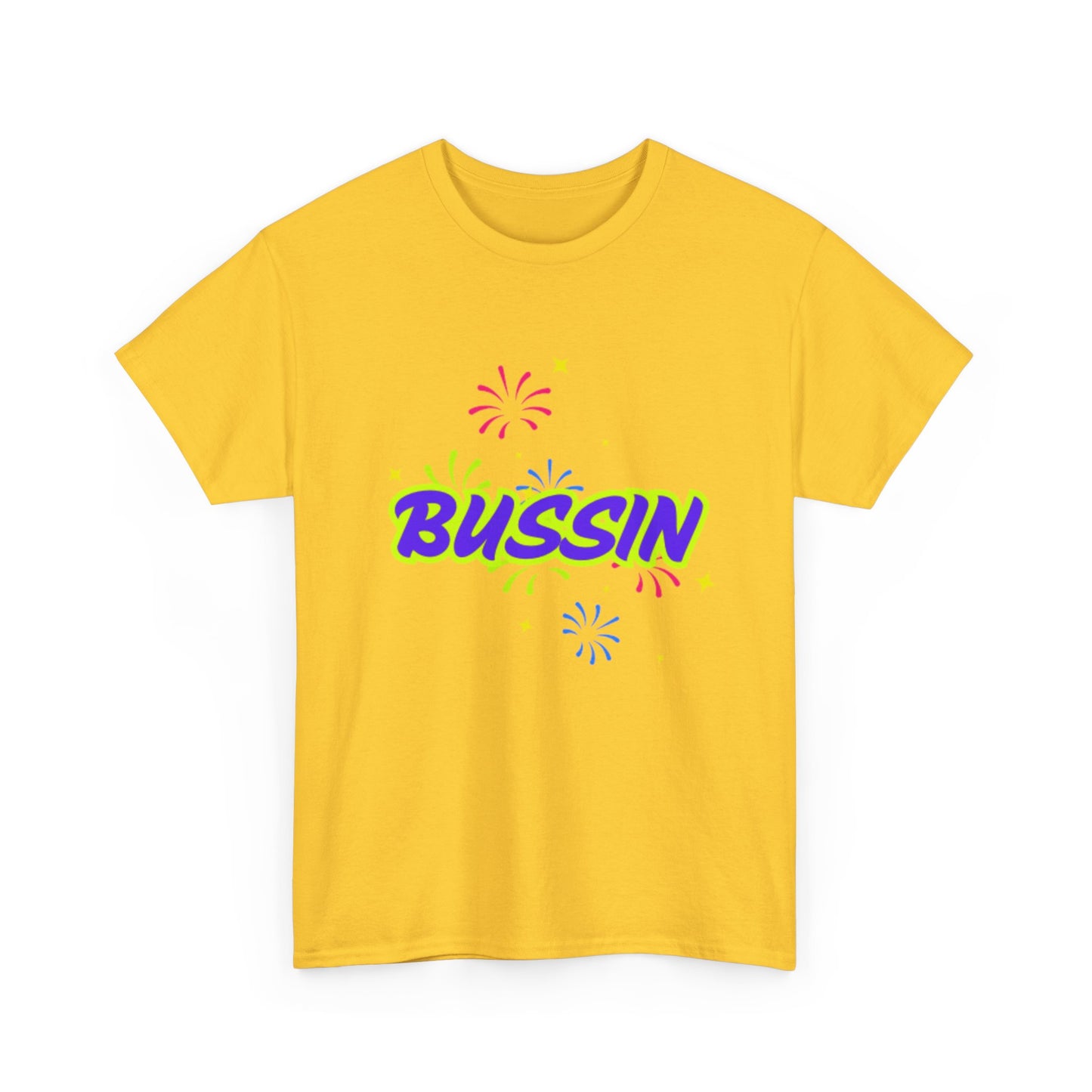 Bussin' Unisex Heavy Cotton Tee - Fun Graphic Shirt for Casual Wear
