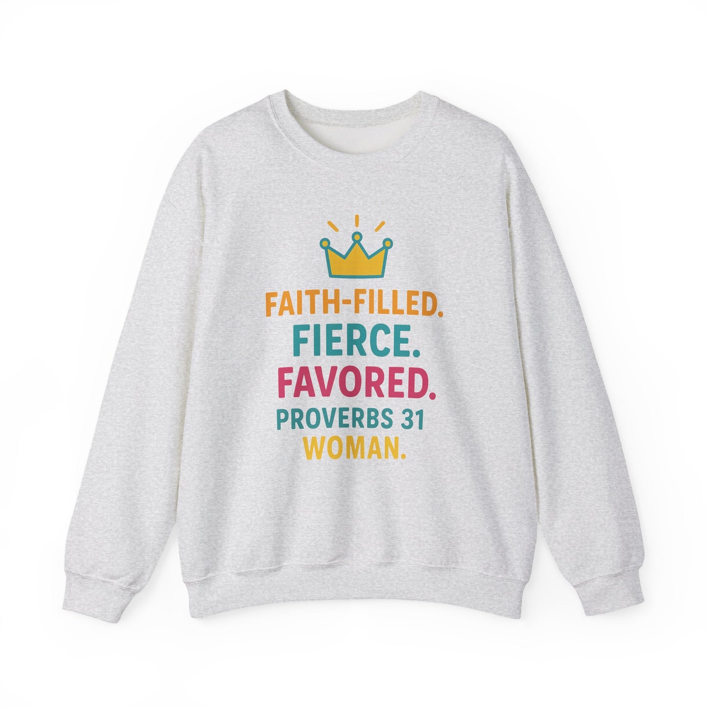 Faith-Filled Proverbs 31 Woman Sweatshirt, Inspirational Crewneck, Motivational Apparel, Christian Gift, Faith-Based Clothing