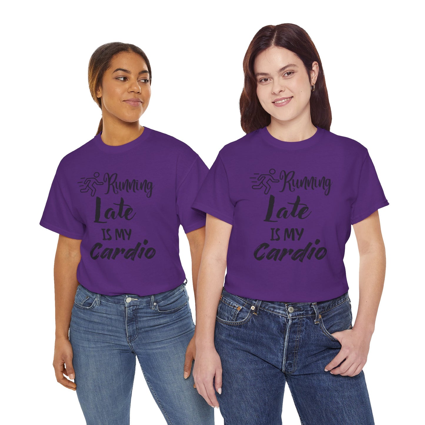 Running Late Is My Cardio Unisex Heavy Cotton Tee