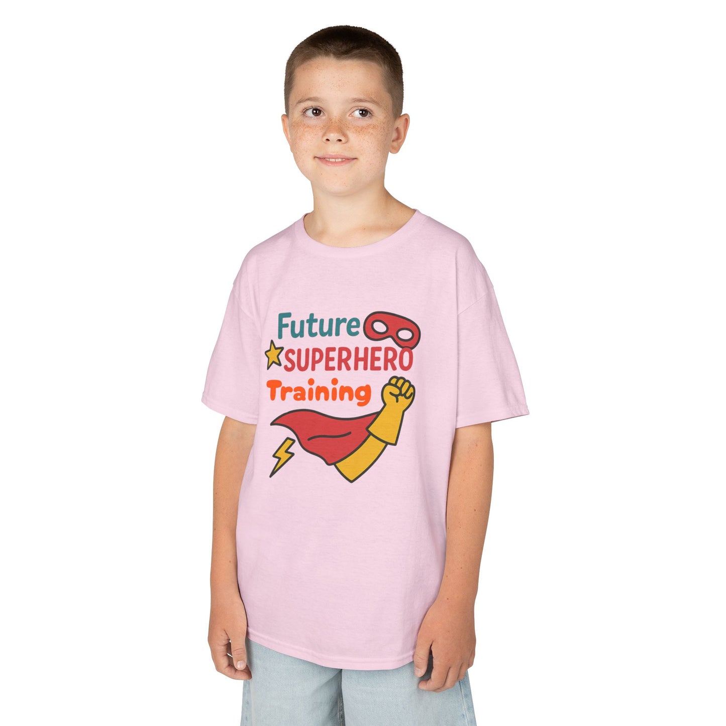 Future Superhero Kids Tee, Youth Graphic T-Shirt, Training Shirt for Kids, Fun Birthday Gift, Playful Party Outfit