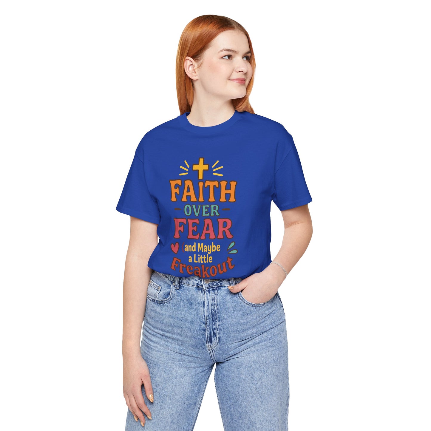 Faith Over Fear Inspirational T-Shirt, Christian tee, Motivational Shirt, Gift for Believers, Spiritual Apparel