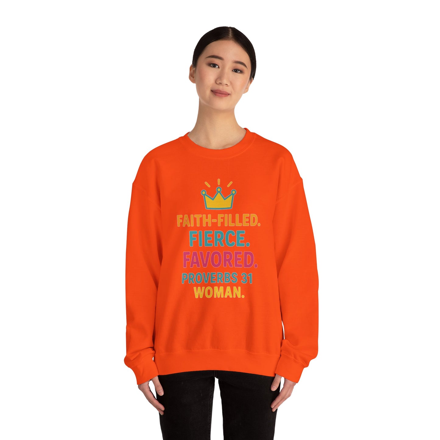 Faith-Filled Proverbs 31 Woman Sweatshirt, Inspirational Crewneck, Motivational Apparel, Christian Gift, Faith-Based Clothing