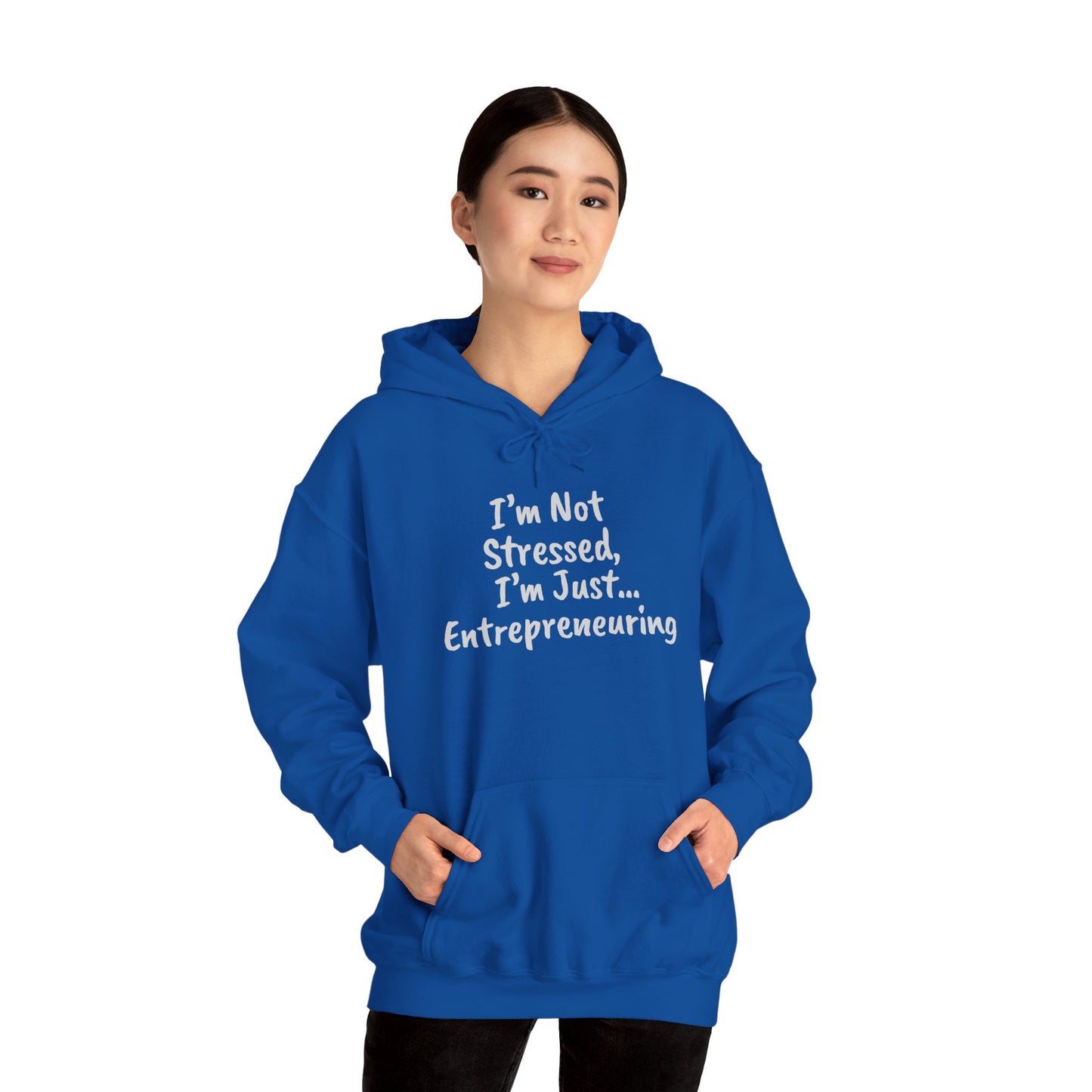 Entrepreneur Hoodie - "I'm Not Stressed, I'm Just..." Heavy Blend Sweatshirt for Creatives