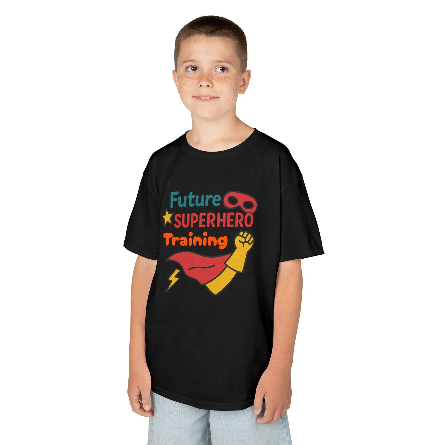 Future Superhero Kids Tee, Youth Graphic T-Shirt, Training Shirt for Kids, Fun Birthday Gift, Playful Party Outfit