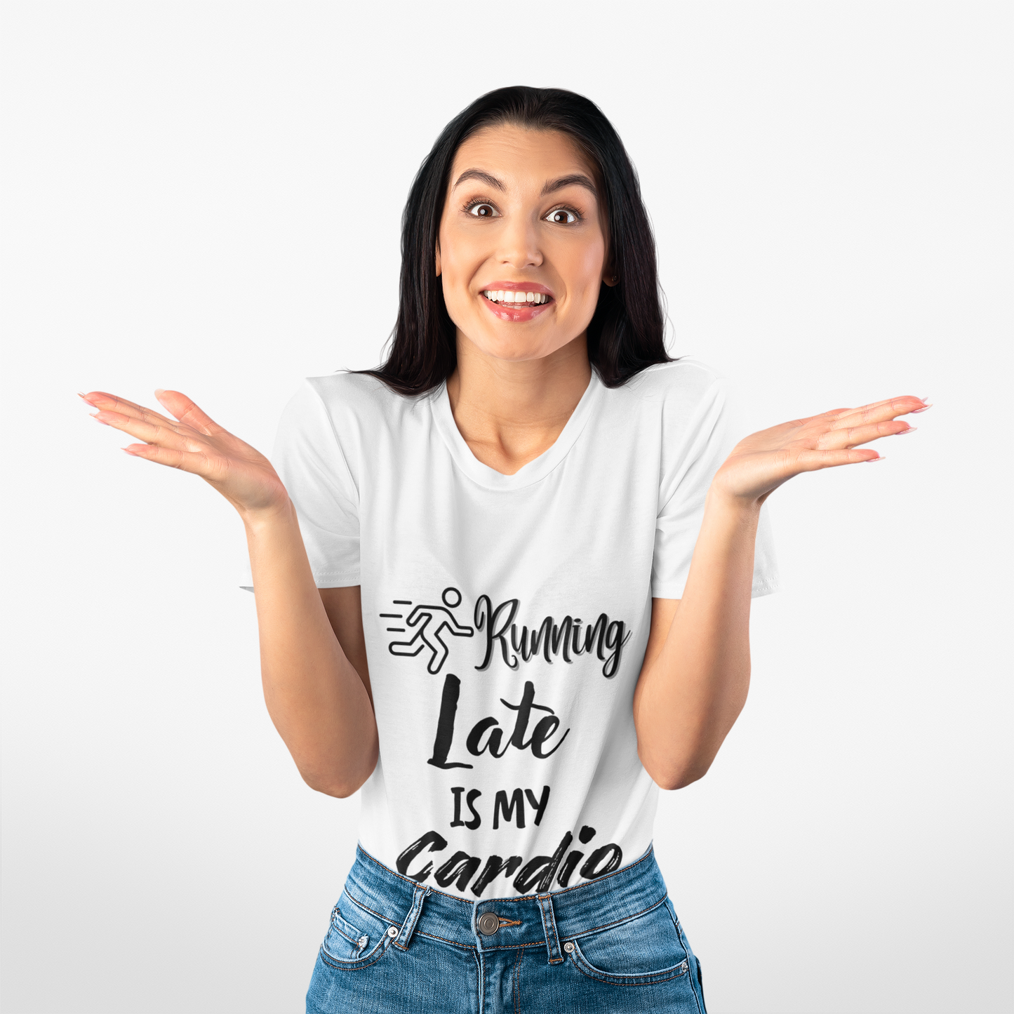 Running Late Is My Cardio Unisex Heavy Cotton Tee