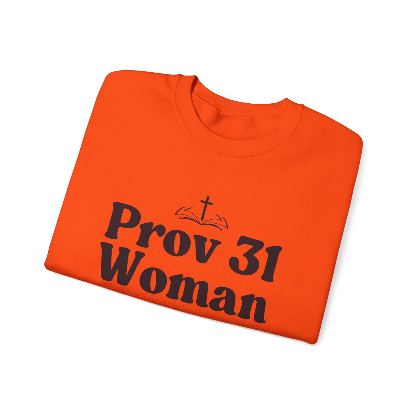 Faith-Inspired Unisex Crewneck Sweatshirt, Prov 31 Woman Gift, Cozy Apparel, Christian Fashion, Spirituality, Everyday Wear