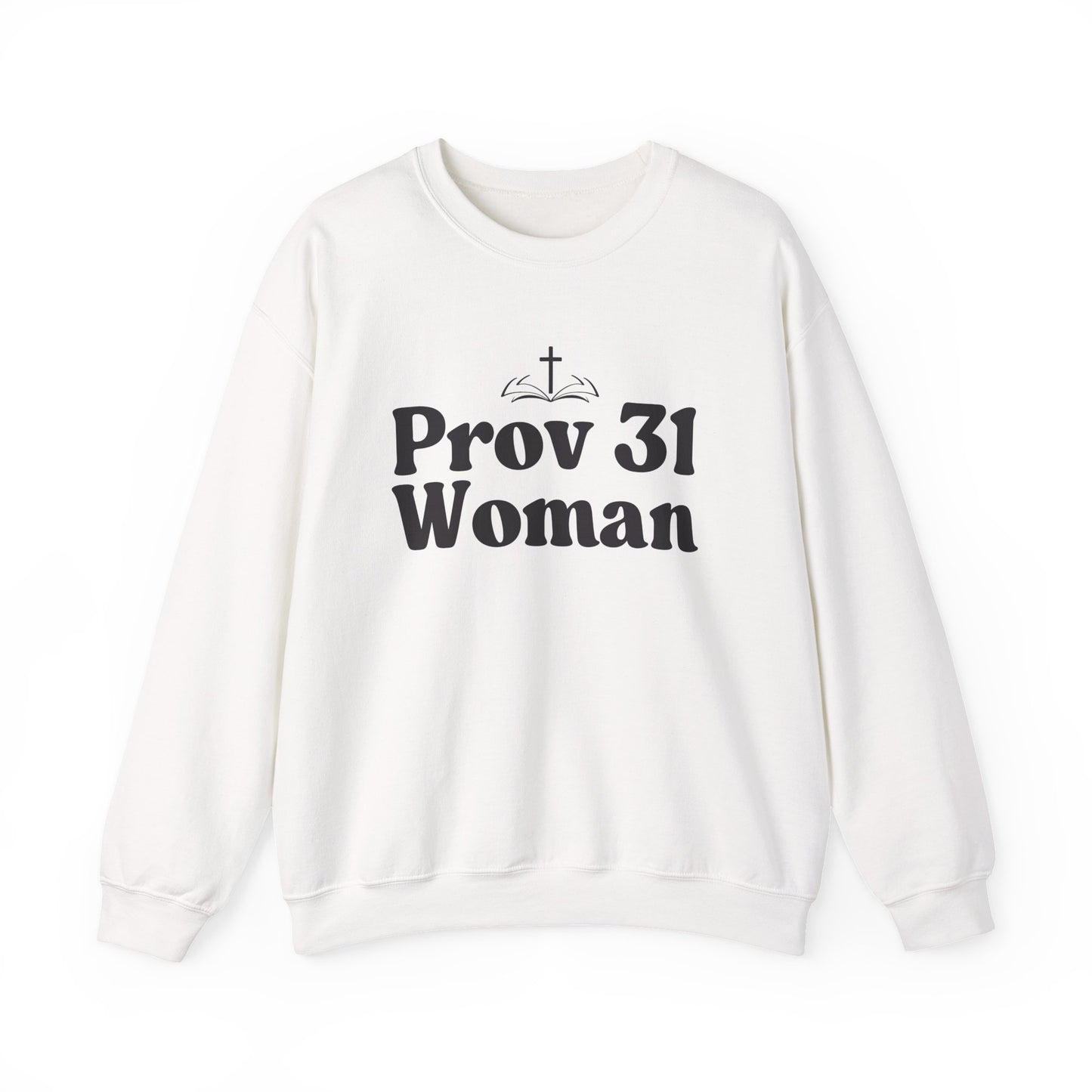 Faith-Inspired Unisex Crewneck Sweatshirt, Prov 31 Woman Gift, Cozy Apparel, Christian Fashion, Spirituality, Everyday Wear