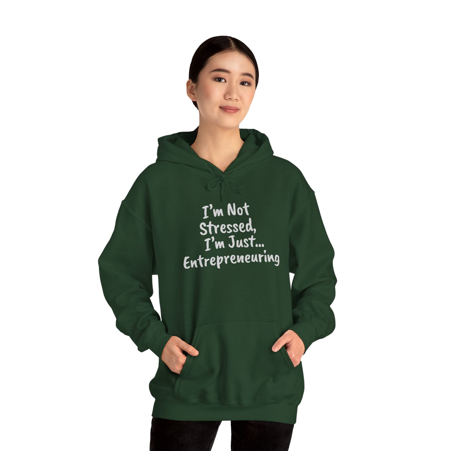 Entrepreneur Hoodie - "I'm Not Stressed, I'm Just..." Heavy Blend Sweatshirt for Creatives