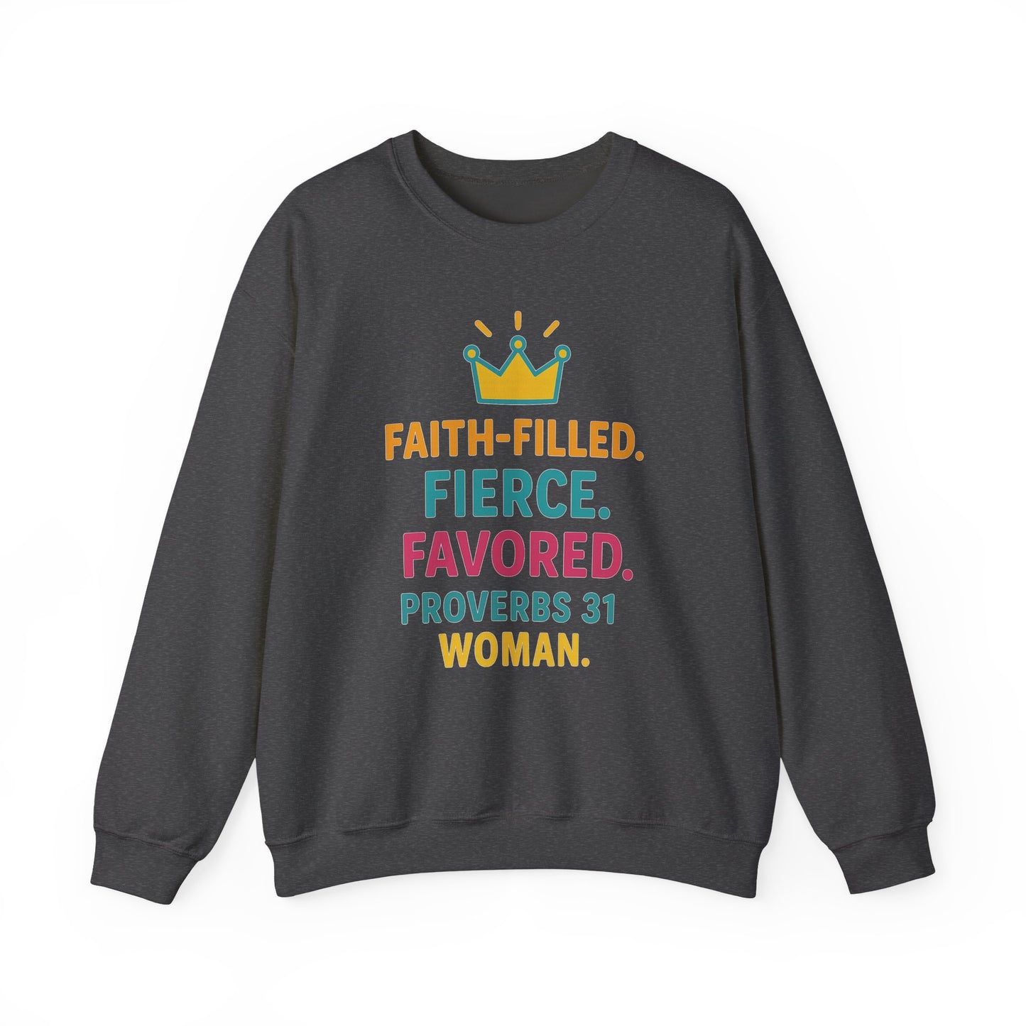 Faith-Filled Proverbs 31 Woman Sweatshirt, Inspirational Crewneck, Motivational Apparel, Christian Gift, Faith-Based Clothing