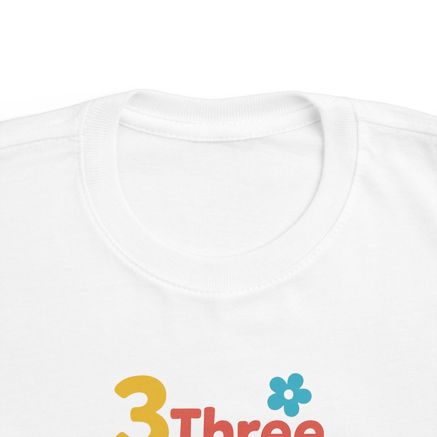Colorful Toddler T-Shirt – '3 Three and Thriving' Fun Tee, Kids Birthday Gift, Summer Playwear, Age Milestone Shirt, Celebratory Outfit