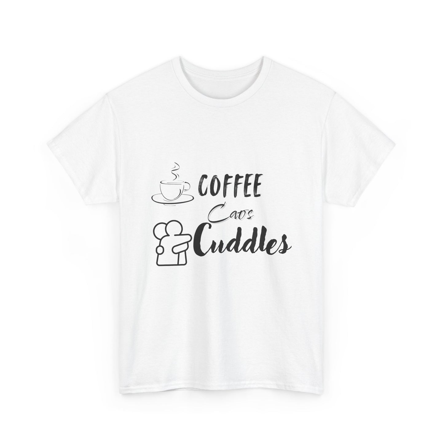Cozy Coffee Cuddles Unisex Heavy Cotton Tee- Women