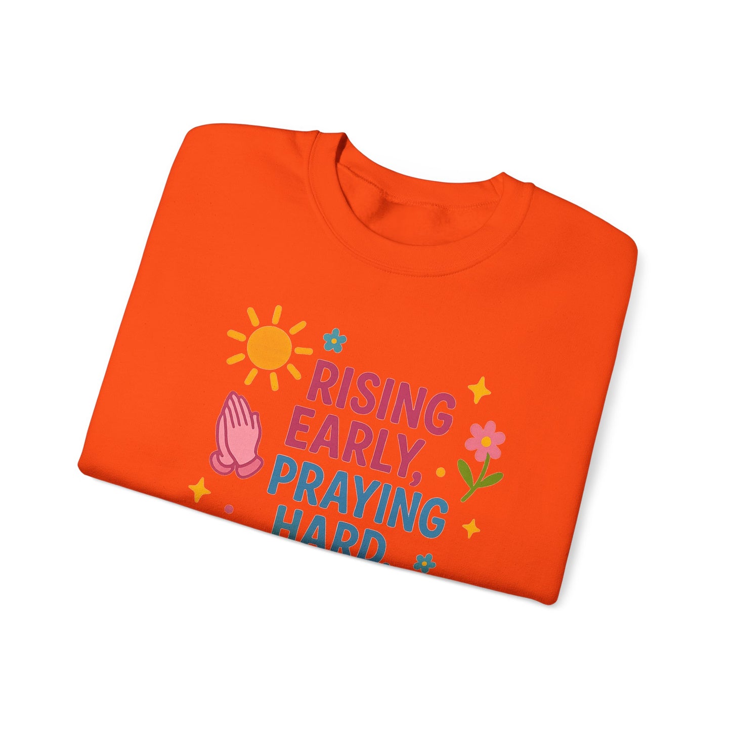 Risen & Slayin' Sweatshirt - Cozy Spiritual Gift for Her, Motivational Crewneck, Daily Inspiration Apparel, Church Outfit, Cute Casual Wear