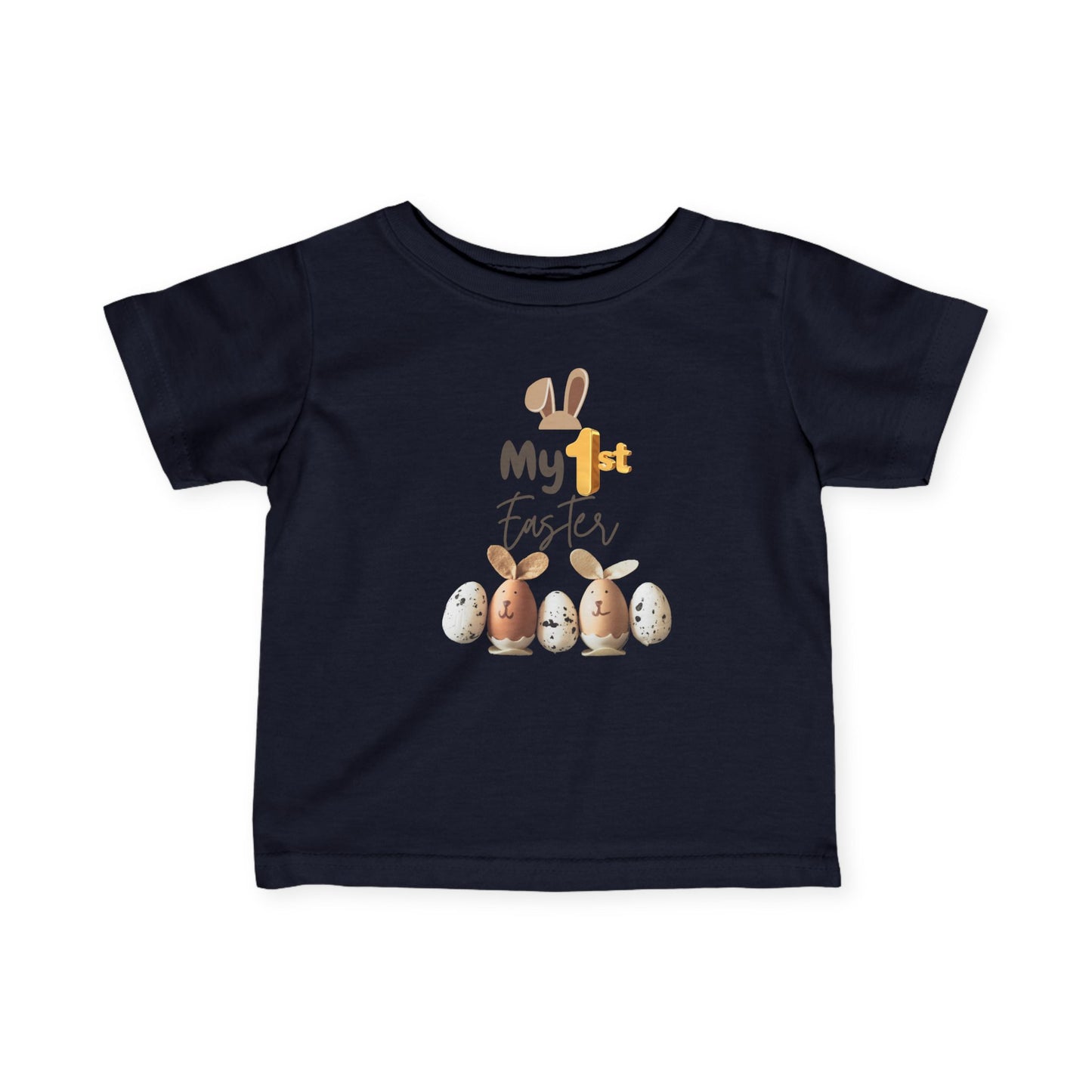 My 1st Easter Infant Fine Jersey Tee - Cute Bunny & Egg Design