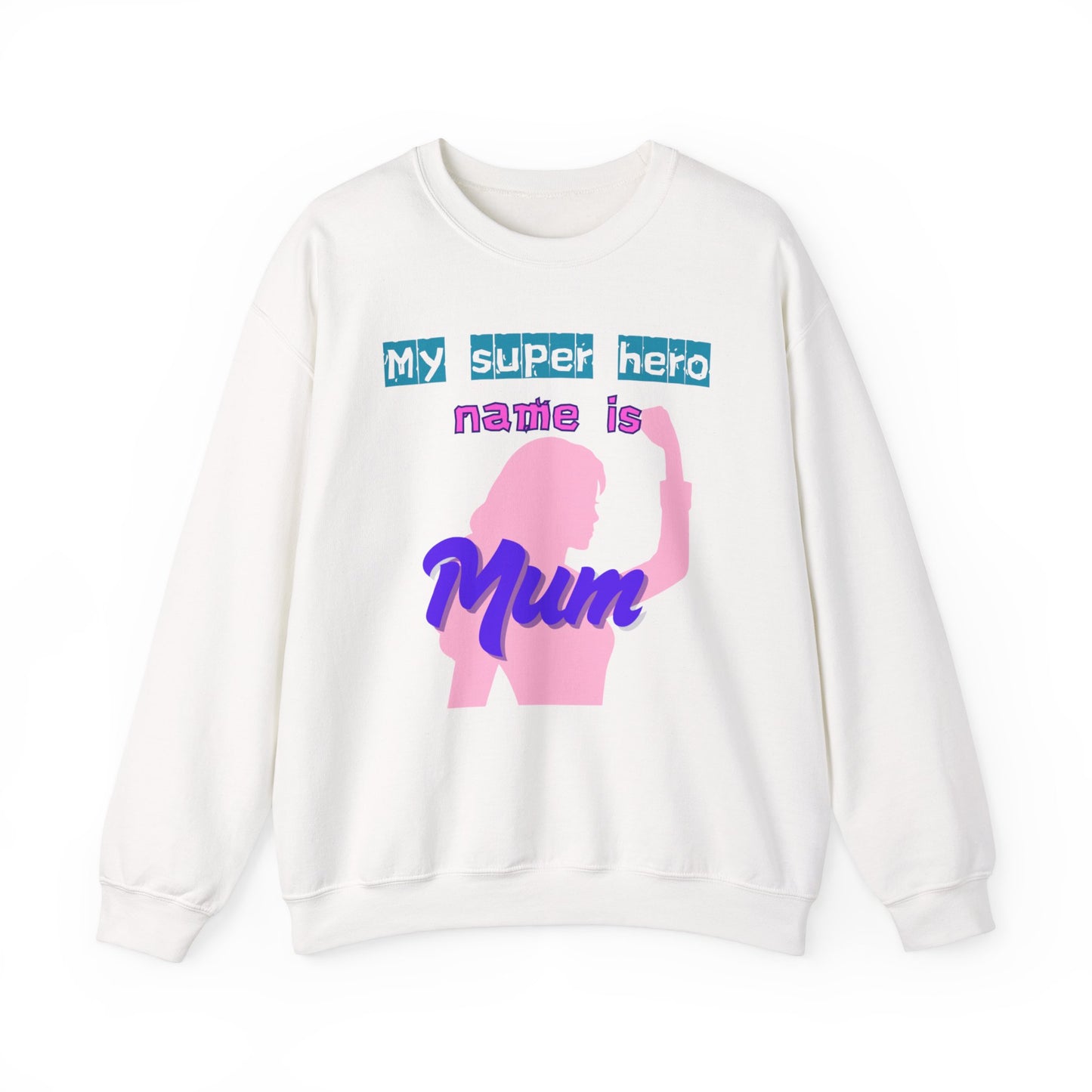 My Superhero Mum Sweatshirt, Cozy Unisex Crewneck, Gift for Moms, Mother's Day, Comfortable Everyday Wear