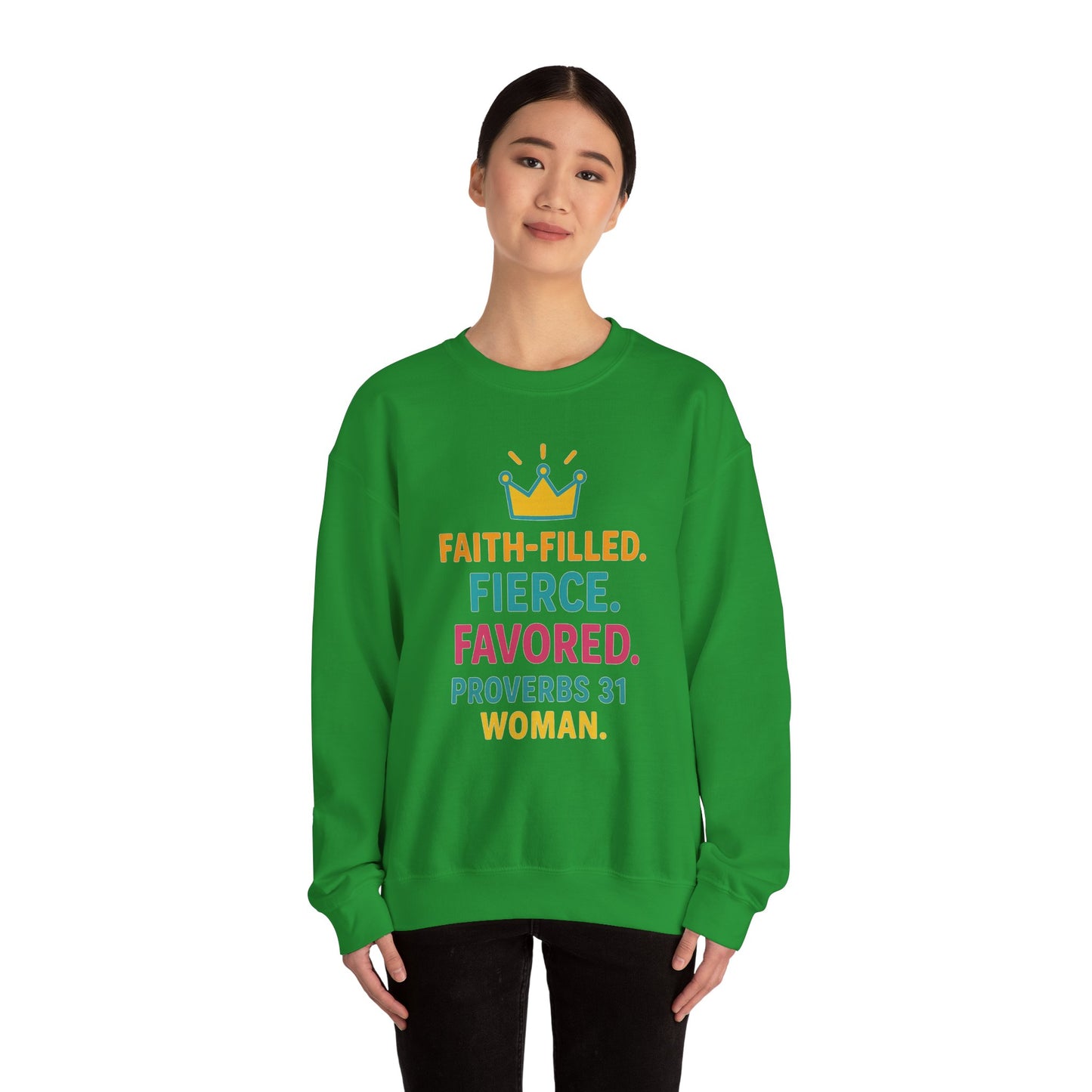 Faith-Filled Proverbs 31 Woman Sweatshirt, Inspirational Crewneck, Motivational Apparel, Christian Gift, Faith-Based Clothing