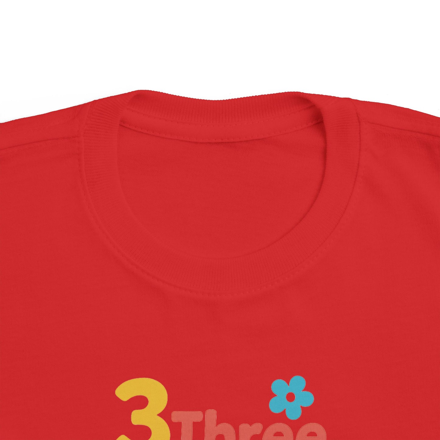 Colorful Toddler T-Shirt – '3 Three and Thriving' Fun Tee, Kids Birthday Gift, Summer Playwear, Age Milestone Shirt, Celebratory Outfit