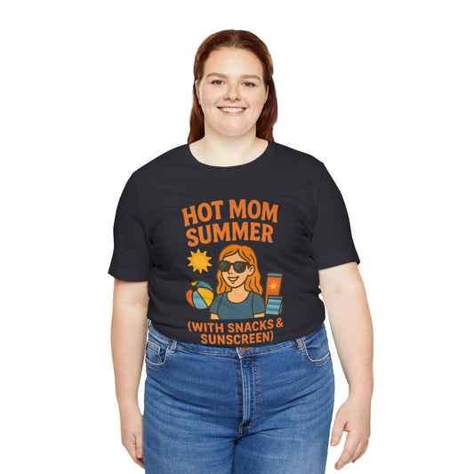 Hot Mom Summer Tee, Perfect for Summer Vacations, Mothers Day Gift, Family Outings, Beach Parties, Fun Summer Style