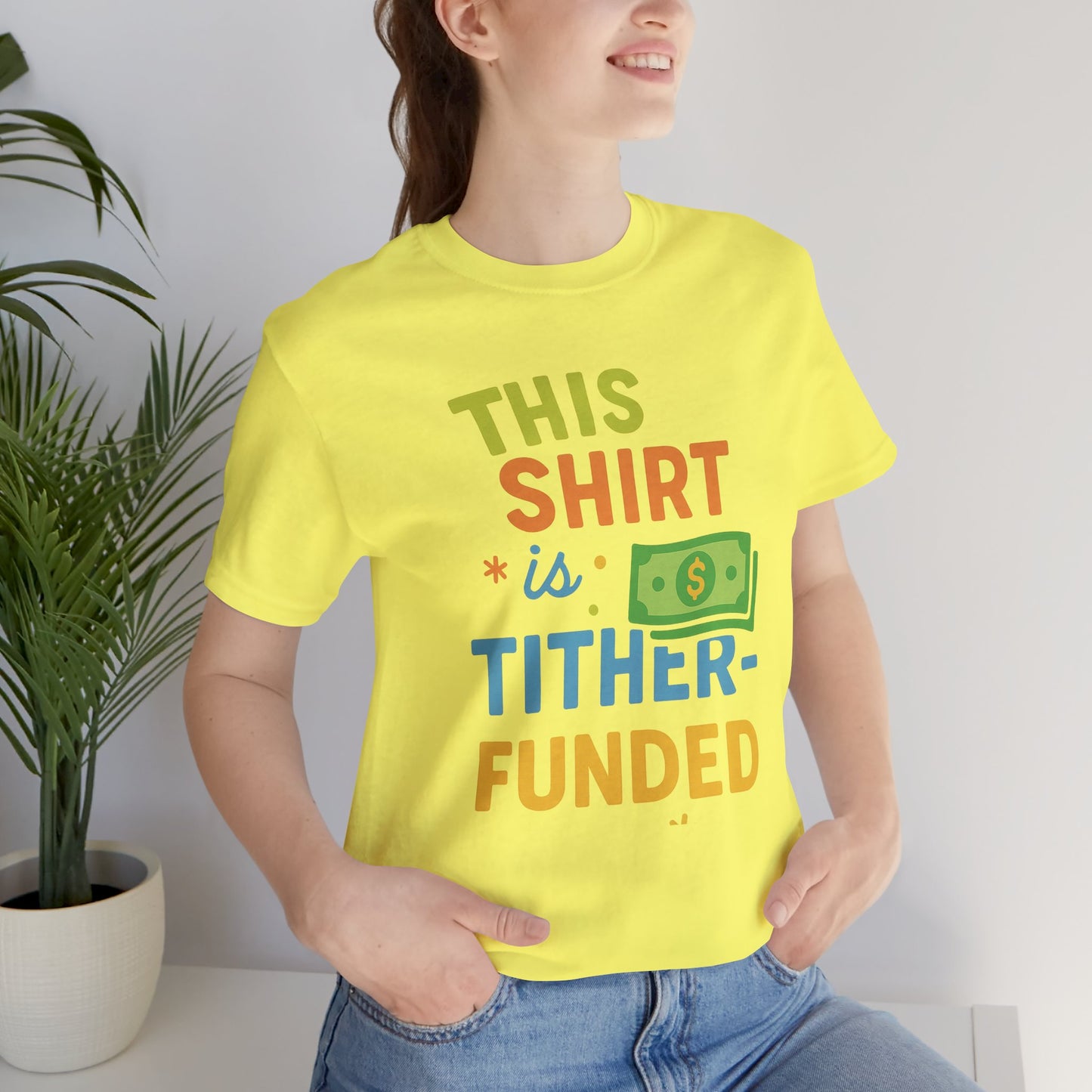 T-Shirt with Fun Funding Design, Humor Tee for Casual Wear, Unique Gift for Gamers, Great for Birthdays and Events, Playful and Stylish