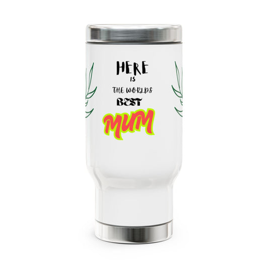 Personalized Travel Mug - Best Mum 14oz Stainless Steel Coffee Cup
