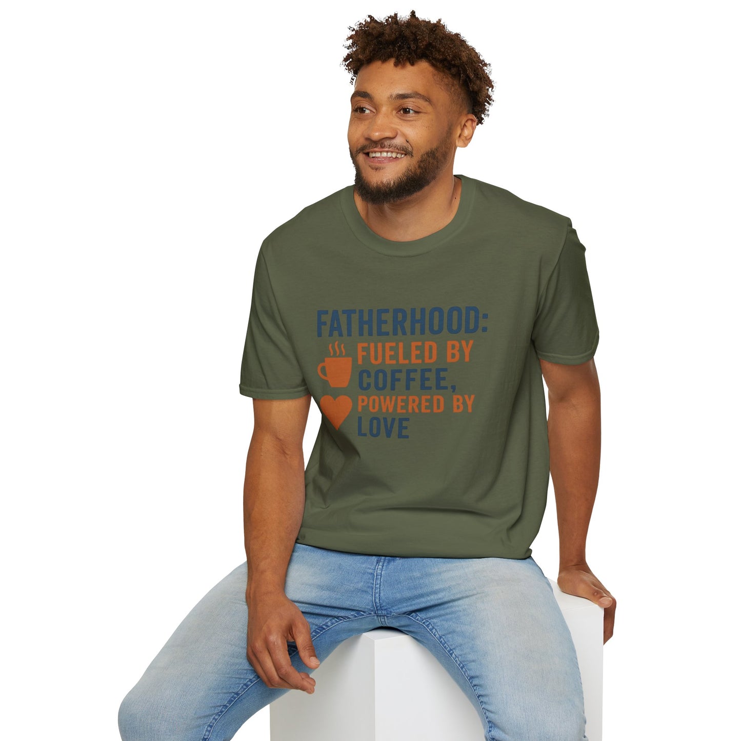 Fatherhood Coffee T-Shirt, Dad Shirt, Gift for Fathers, Unique Father's Day Tee, Casual Love Quote Tee