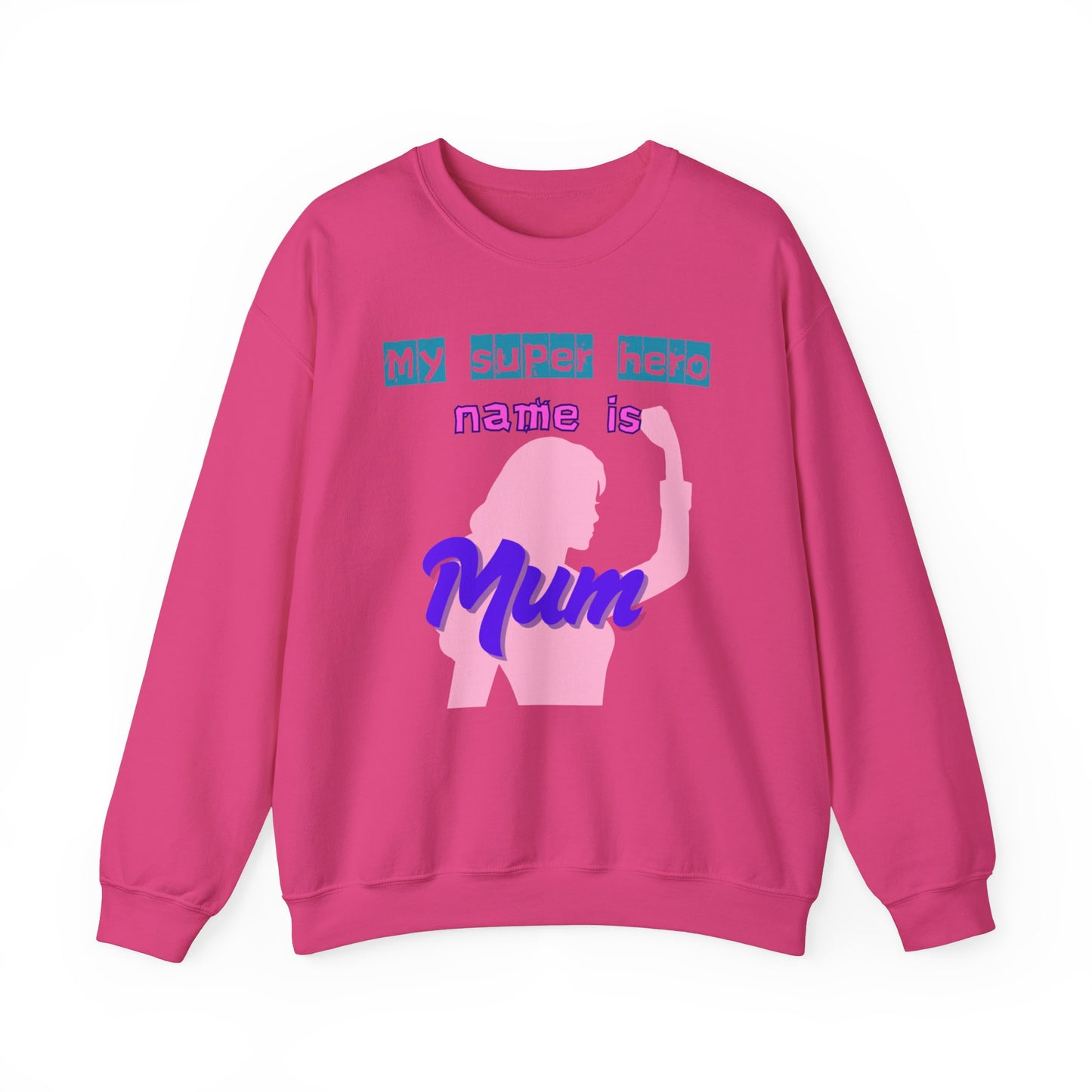 My Superhero Mum Sweatshirt, Cozy Unisex Crewneck, Gift for Moms, Mother's Day, Comfortable Everyday Wear