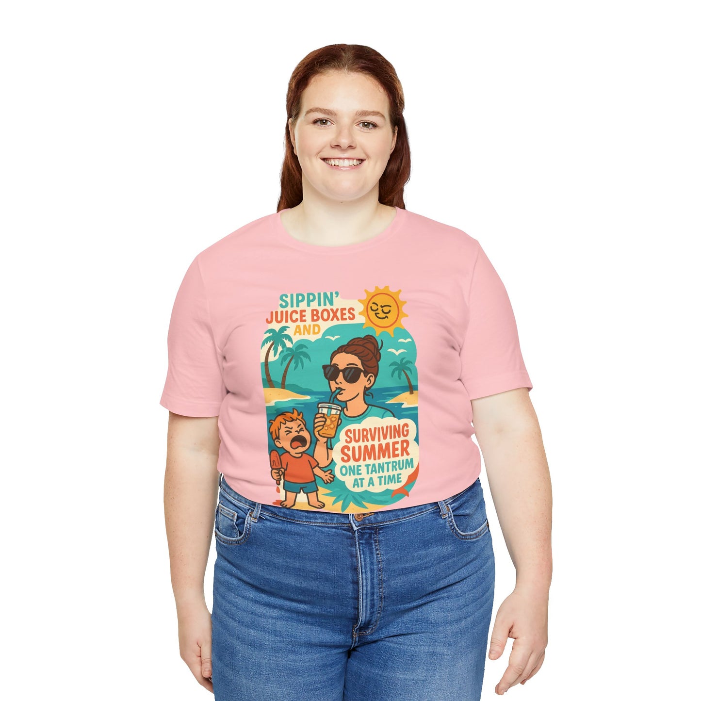 Summer Survival Tee: Fun Family Vibe, Perfect for Mommies, Beach Days, and Playdates, Gifts for Moms, Summer Apparel