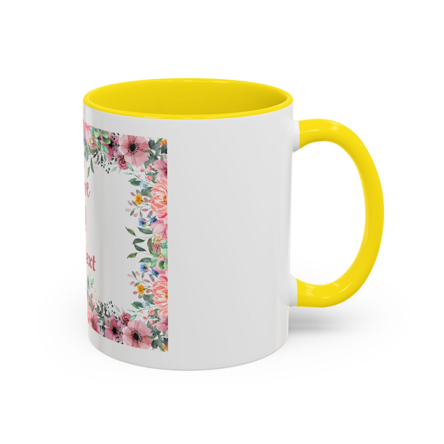 Floral Accent Coffee Mug - "We Love You!" Personalized Gift